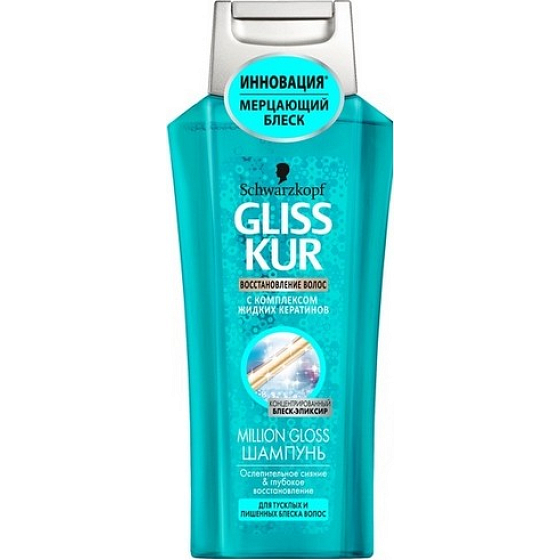 Gliss Kur Million Gloss regeneračný šampón na vlasy 400 ml