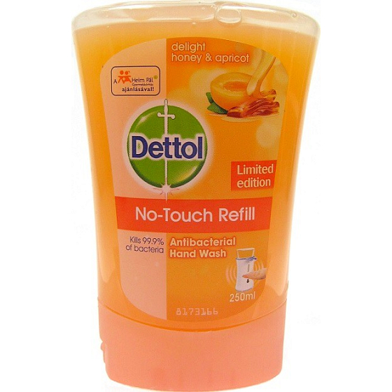 Dettol Delight Honey & Apricot mydlo do bezdotykového dávkovača náhradná náplň 250 ml