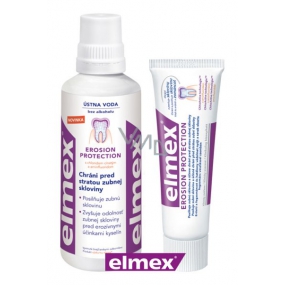 Elmex Erosion Protection ústna voda 400 ml + Erosion Protection zubná pasta 75 ml