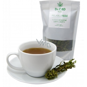 Dr. CBD Relaxujtééé Konopný čaj pôsobí antibakteriálne, protizápalovo, podporujú imunitu ručný zber 25 g