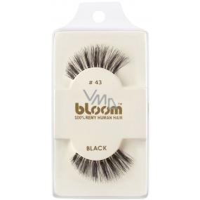 Bloom Natural nalepovacie riasy z prírodných vlasov obloučkové čiernej č. 43 1 pár