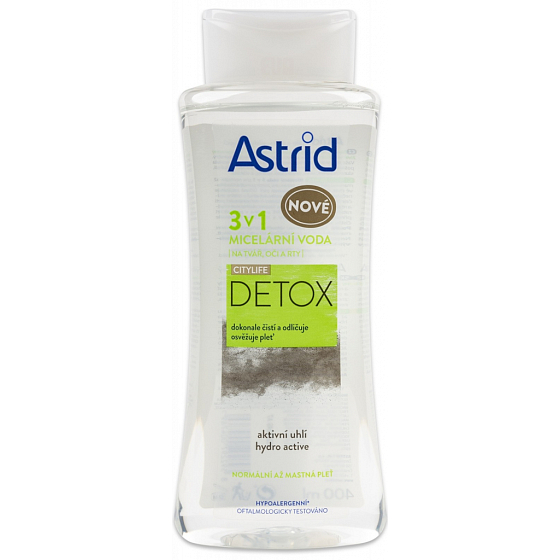Astrid Citylife Detox 3v1 micelárna voda pre normálnu až mastnú pleť 400 ml