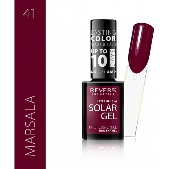 Reverz Solar Gél gélový lak na nechty 41 Marsala 12 ml