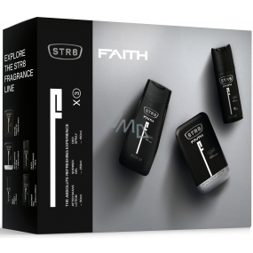 Str8 Faith voda po holení pre mužov 50 ml + dezodorant sprej 150 ml + sprchový gél 250 ml, kozmetická sada