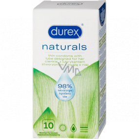 Durex Naturals kondóm nominálna šírka: 56 mm 10 kusov