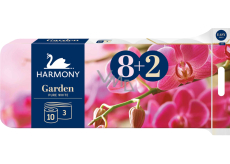 Harmony Premium Garden Pure White biely toaletný papier bez vône 17,5 m 3-vrstvový 10 kusov