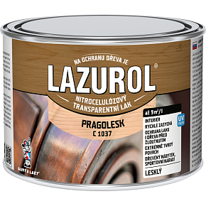 Lazurol Pragolesk C1037 nitrocelulózový lak na drevo 375 ml