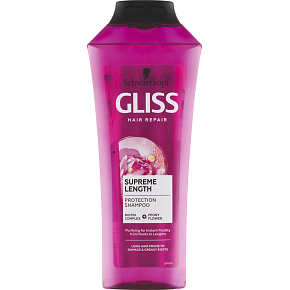 Gliss ochranný šampon Supreme Length pre dlhé vlasy, 400 ml