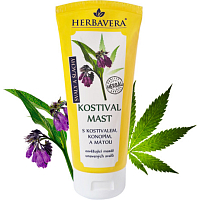 Herbavera kostivalová masť s konope a mätou, 200 ml
