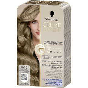 Schwarzkopf Creme Supreme farba na vlasy 8-16 chladná popolavá svetlá blond 60 ml