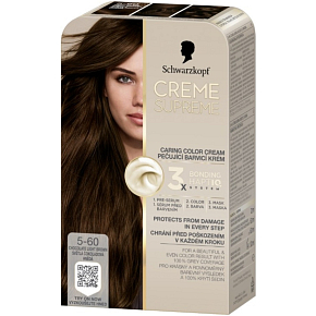 Schwarzkopf Creme Supreme farba na vlasy 5-60 svetlá čokoládová hnedá 60 ml