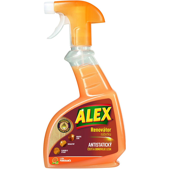 Alex renovátor nábytku antistatický vôňa pomaranč, 375 ml