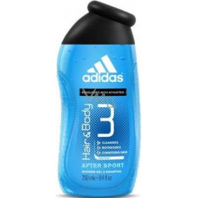 Adidas 3 After Sport sprchový gél na telo a vlasy pre mužov 250 ml