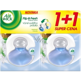 Air Wick Flip & Fresh Svieža bielizeň & Biely orgován osviežovač vzduchu 2 x 7 ml