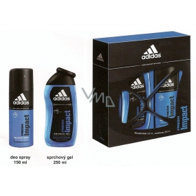 Adidas Fresh Impact dezodorant sprej 150 ml + sprchový gél 250 ml, pre mužov darčeková sada