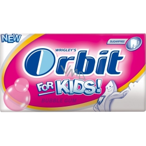 Wrigleys Orbit Kids Bubble Gum žuvačky bez cukru plátky 14 kusov 27 g