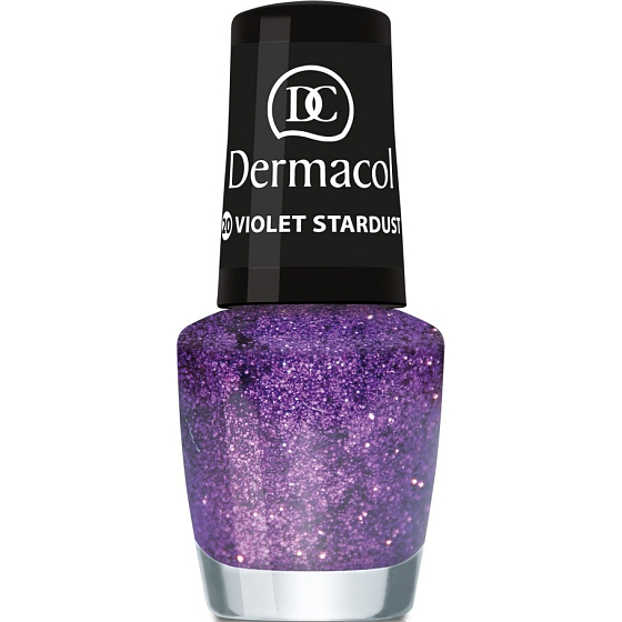 Dermacol Nail Polish with Effect Glitter Touch lak na nechty s efektom 20 Violet Stardust 5 ml