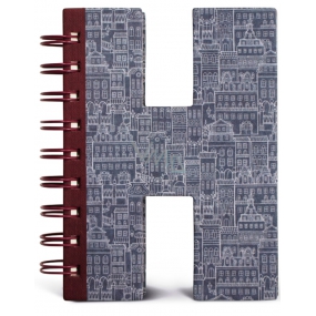 If Alphabooks Note Books Zápisník v tvare písmena H 91 x 14 x 124 mm