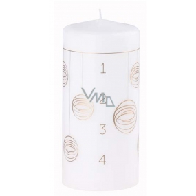 Arome Adventný kalendár banky sviečka biela valec 70 x 150 mm 410 g