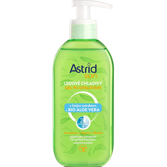 Astrid Sun Ľadovo chladivý gél po opaľovaní s Aloe Vera 200 ml dávkovač