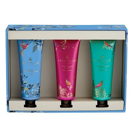 Heathcote & Ivory Trilogy Pink, Blue, Green hydratačný krém na ruky a nechty 3 x 30 ml, kozmetická sada