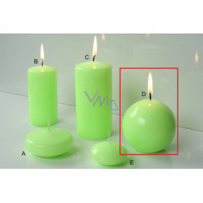 Lima Reflex fosforové zelená sviečka guľa 80 mm 1 kus