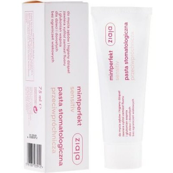 Ziaja Mintperfect Sensitive zubná pasta proti zubnému kazu 75 ml