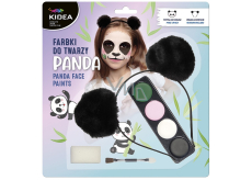 Kidea Panda farby na tvár + špongia + štetec + čelenka, kreatívna sada