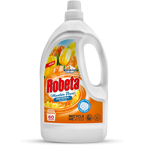 Robeta Mountain Flower univerzálny prací gél 3 l, 60 dávok Robeta Mountain Flower univerzálny prací gél 3 l, 60 dávok