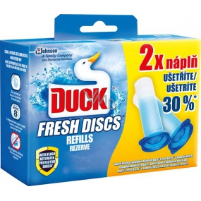 Duck Fresh Discs Morská vôňa WC gél pre hygienickú čistotu a sviežosť Vašej toalety náhradné níplň 2x36 ml