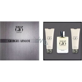 Giorgio Armani Acqua Di Gio Essenza toaletná voda 75 ml + sprchový gél 75 ml + balzam po holení 75 ml, darčeková sada pre mužov