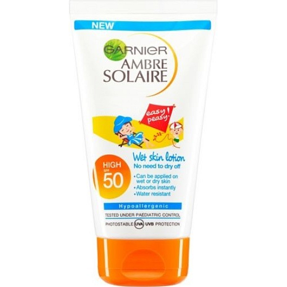 Garnier Ambre Solaire Resist SPF50 vodeodolný ochranný krém pre deti 50 ml