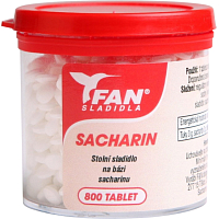Fan sladidla, sacharin, stopné sladidlo, 800 tabliet, 50 g