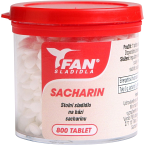 Fan sladidla, sacharin, stopné sladidlo, 800 tabliet, 50 g