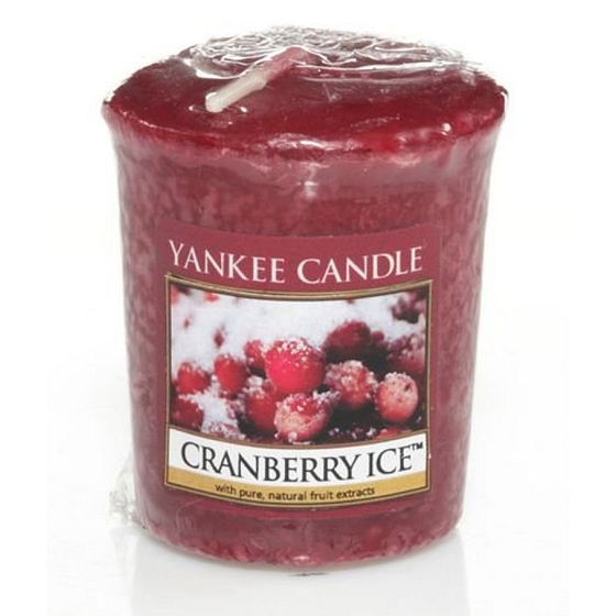 Yankee Candle Cranberry Ice - Brusnice na ľade vonná sviečka votívny 49 g