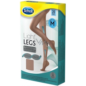 Scholl Light Legs Kompresný pančuchové nohavice M hnedé 20 deň pomáhajú zabraňovať pocitu únavy nôh a znižujú pocit ťažkých nôh