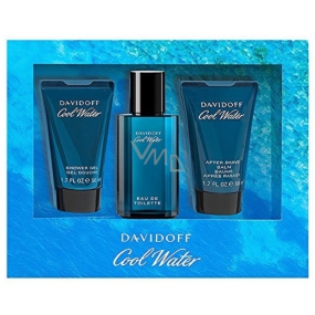 Davidoff Cool Water toaletná voda 40 ml + sprchový gél 50 ml + voda po holení 50 ml, darčeková sada