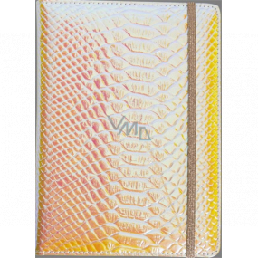 Albi Blok holografický linajkový na gumičku Oranžovo-ružový 19,5 x 14,2 x 1,5 cm