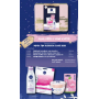 Nivea Blossom Care micelárna voda 200 ml + telové suflé 200 ml + pleťová maska 1 kus + Labello Soft Rosé balzam na pery 4,8 g + plechová krabička, kozmetická sada