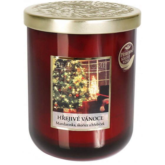 Heart & Home Hrejivé Vianoce Sójová vonná sviečka strednej horí až 30 hodín 115 g