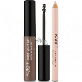 Korff Cure Make Up Eyebrow Kit riasenka na obočie 02 4 ml + ceruzka na obočie, kozmetická sada