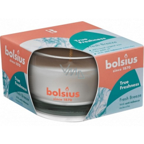 Bolsius True Freshness sviečka s vôňou Fresh Breeze v skle 80 x 50 mm