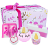 Bomb Cosmetics Unicorn Sparkle šumivý balistický kúpeľ 160 g + glycerínové mydlo 2 x 100 g + malá loptička do kúpeľa 30 g + podložka do kúpeľa 50 g, kozmetická sada