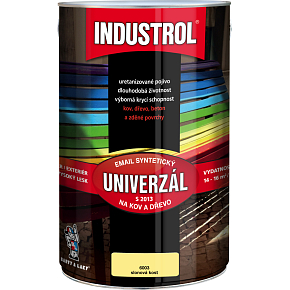 Industrol S2013 univerzál lesk vrchná farba na kov a drevo, 6050 svetlo krémová, 4 l