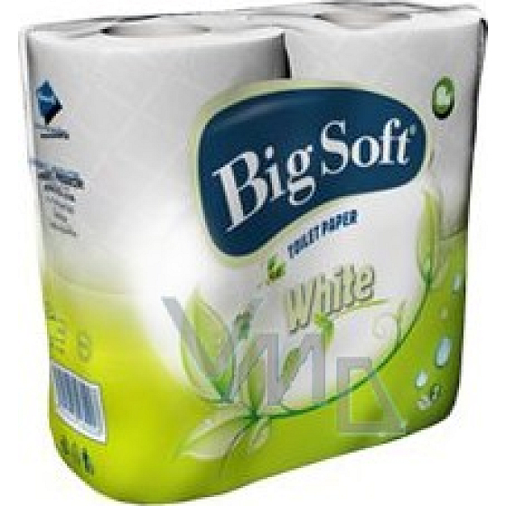 Big Soft White parfumovaný 2 vrstvový 200 útržkov 4 kusy