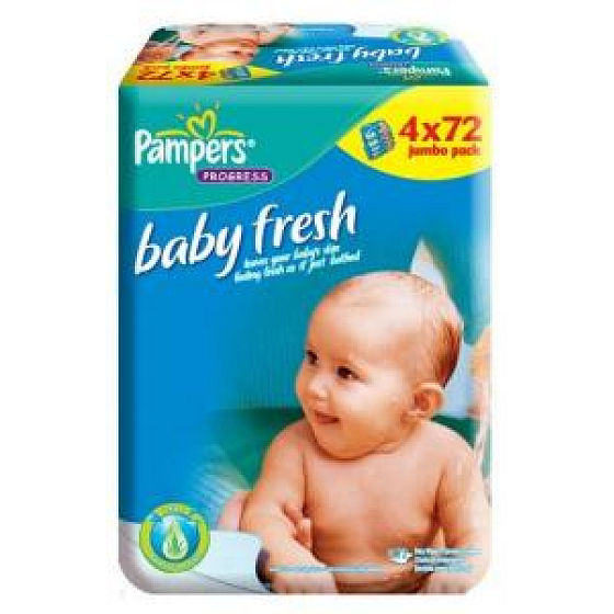 Pampers Fresh vlhčené obrúsky Jumbo Pack 4 x 72 kusov