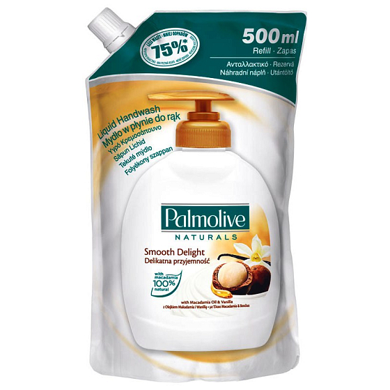 Palmolive Naturals Smooth Delight Macadamia Oil + Vanilla tekuté mydlo náhradná náplň 500 ml