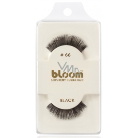 Bloom Natural nalepovacie riasy z prírodných vlasov obloučkové čiernej č. 66 1 pár