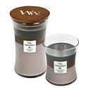 WoodWick Trilogy Cozy Cabin - Útulná chata vonná sviečka s dreveným knôtom a viečkom sklo stredná 275 g