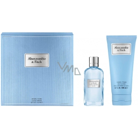 Abercrombie & Fitch First Instinct Blue Woman toaletná voda pre ženy 50 ml + telové mlieko 200 ml, darčeková sada